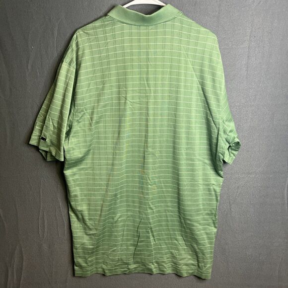 Nike Dri Fit Polo Shirt Mens XL Green Tiger Woods Collection Short Sleeve Check - Picture 5 of 9